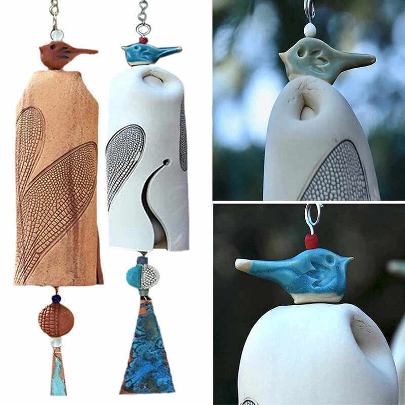 New Beautiful Rustic Dragonfly Wind Chimes Home Garden Decoration