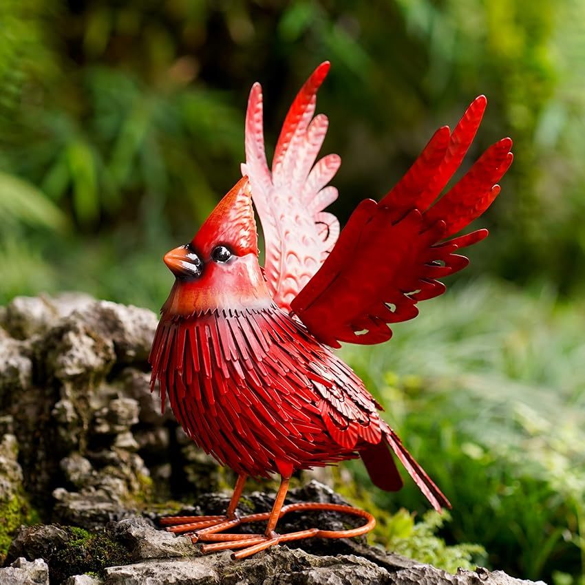 Handcrafted 3D Cardinal Metal Statue | Metal Art | Hand Painted Art