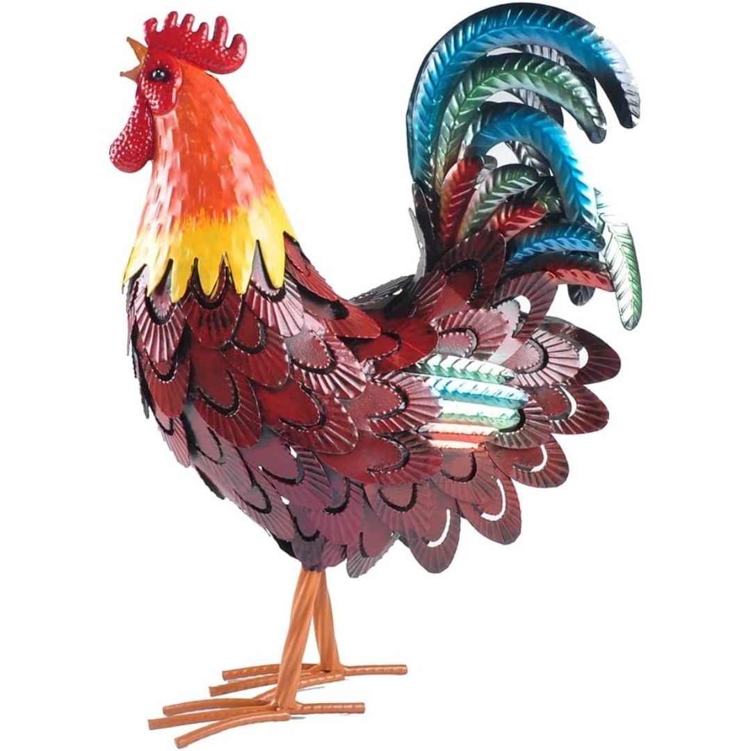 Handcrafted 3D Rooster Metal Statue | Metal Art | Holiday Gifts