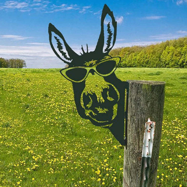 Garden Farm Peep Animals Metal Artwork Decoration