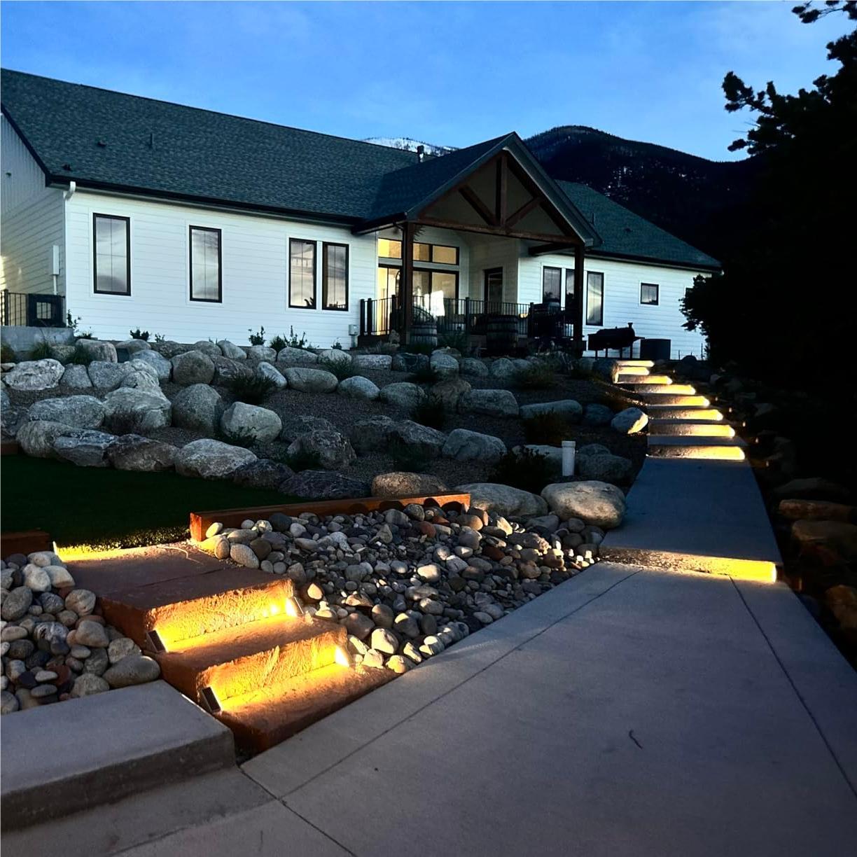 POTIWELL Solar Stair Lights 12 Pack