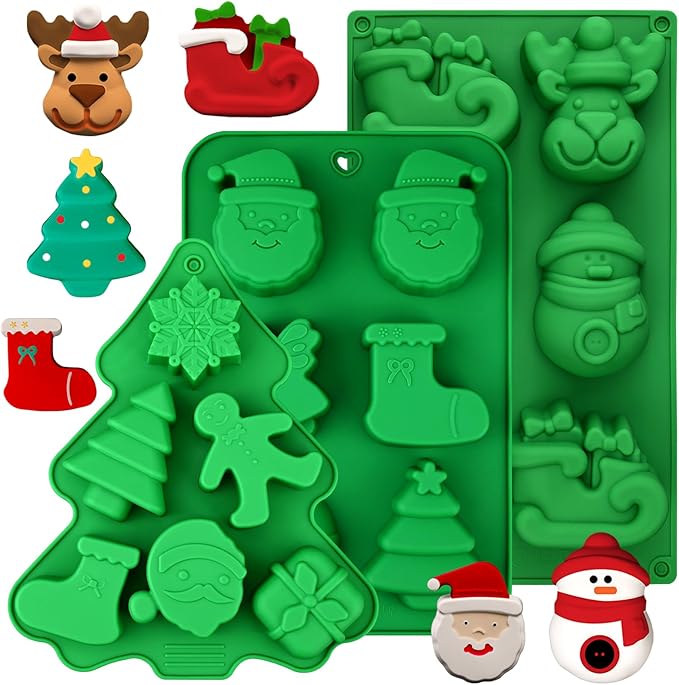 3 Pack - Christmas Silicone Molds