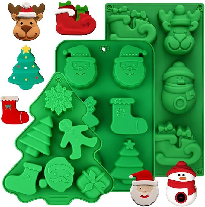 3 Pack - Christmas Silicone Molds
