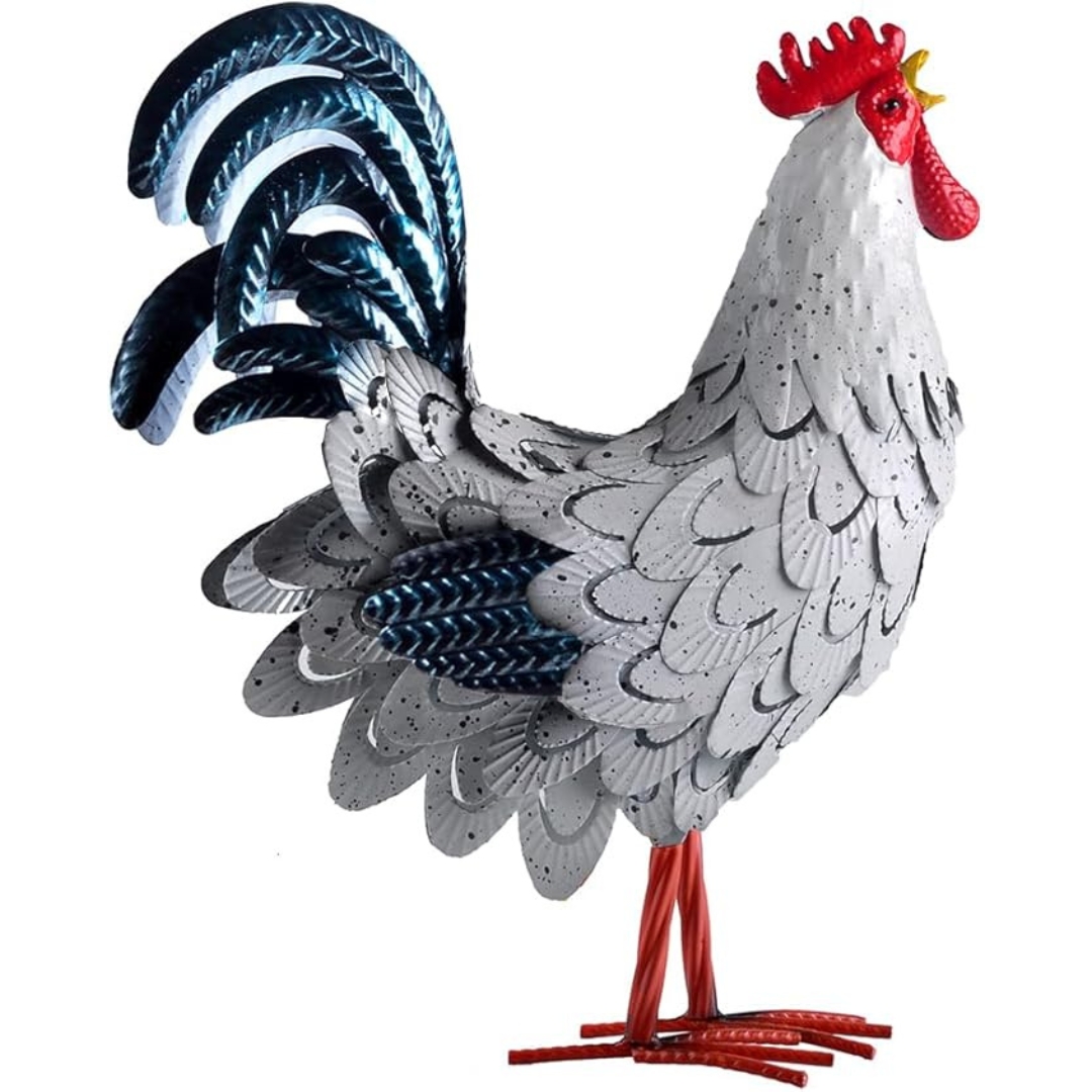 Handcrafted 3D Rooster Metal Statue | Metal Art | Holiday Gifts