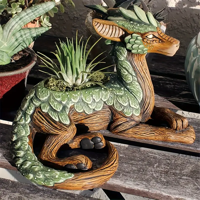 🦖Sculptural Dragon Planter
