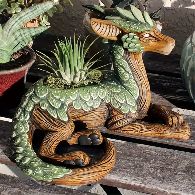 🦖Sculptural Dragon Planter