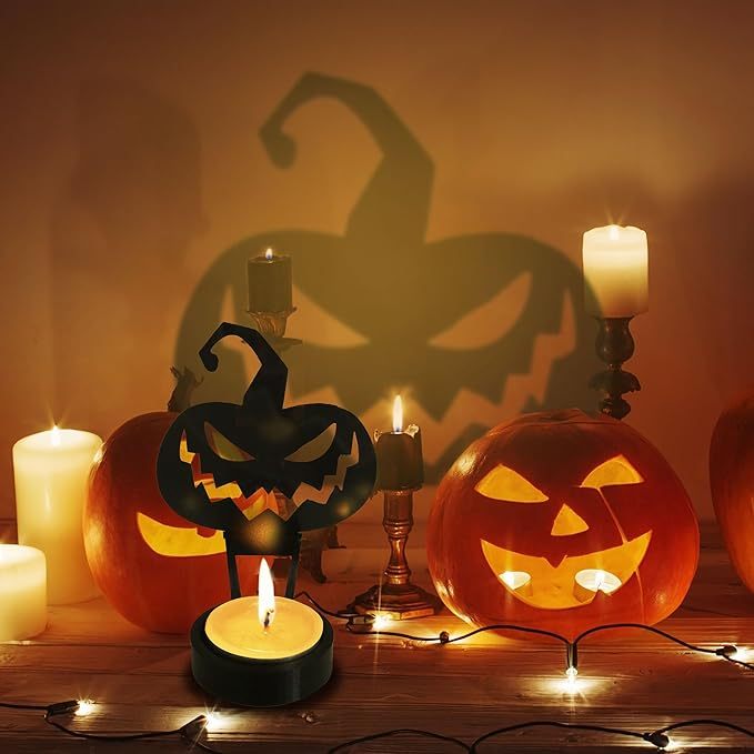 👻Funny Shadow Stand-Halloween Metal Candle Holder🕯️