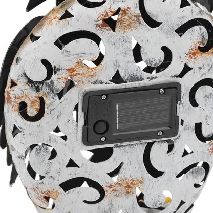 Metal Owl Solar LED Lighted Garden Sculpture Statue