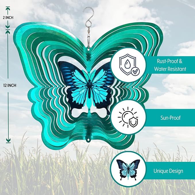 Garden WIND SPINNER, BUTTERFLY Ornament