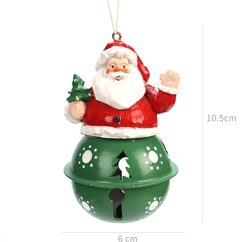Iron Bell Painted Pendant Christmas Tree Decorations
