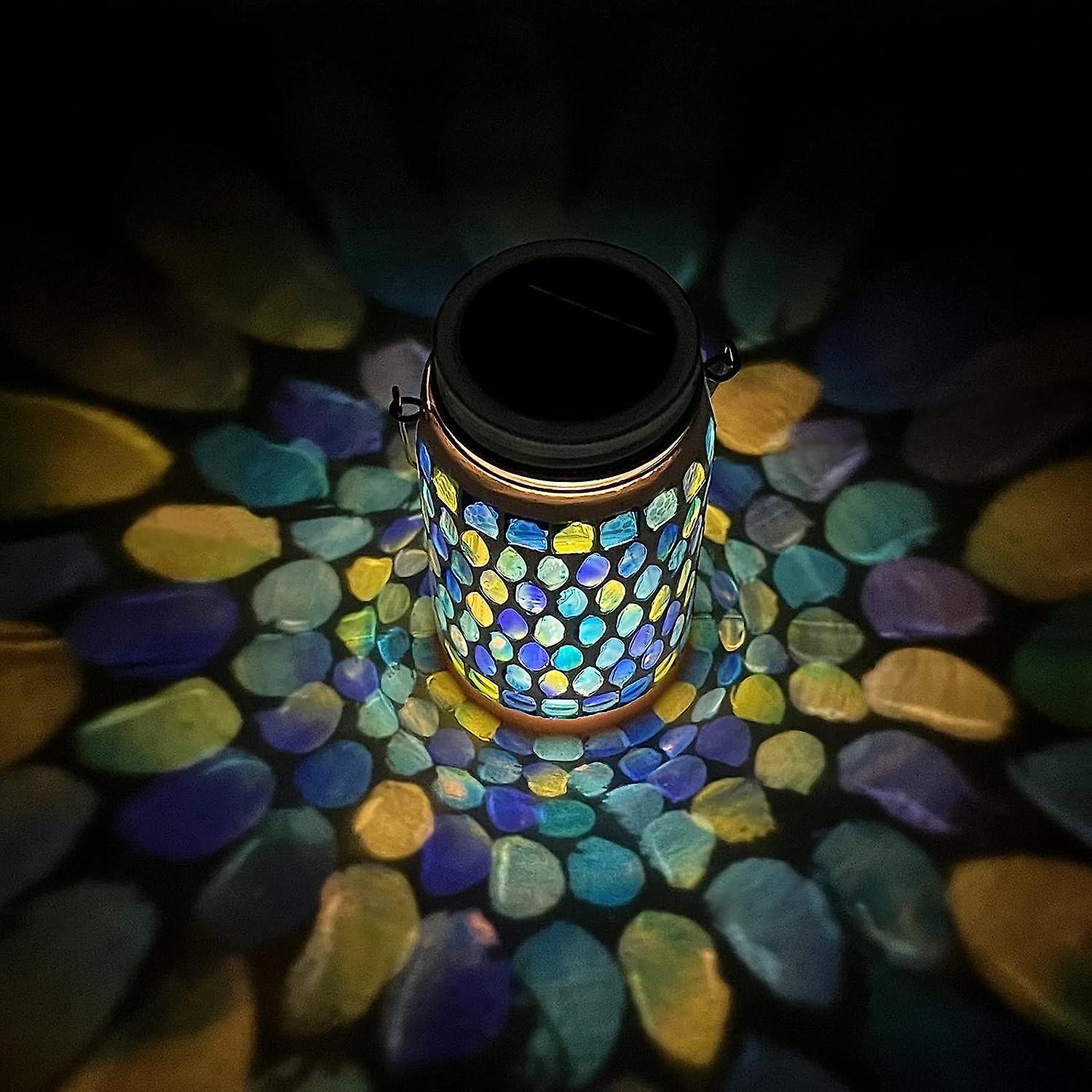 Colorful Mosaic Solar Lanterns, USA Flag Solar Light