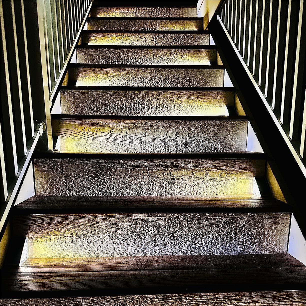 POTIWELL Solar Stair Lights 12 Pack