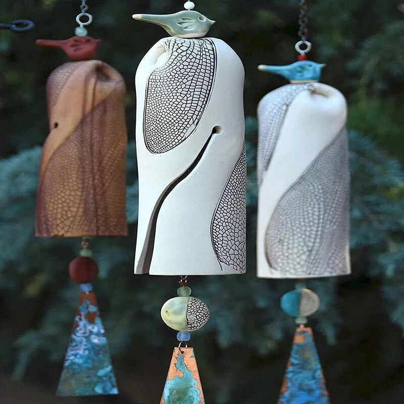 New Beautiful Rustic Dragonfly Wind Chimes Home Garden Decoration