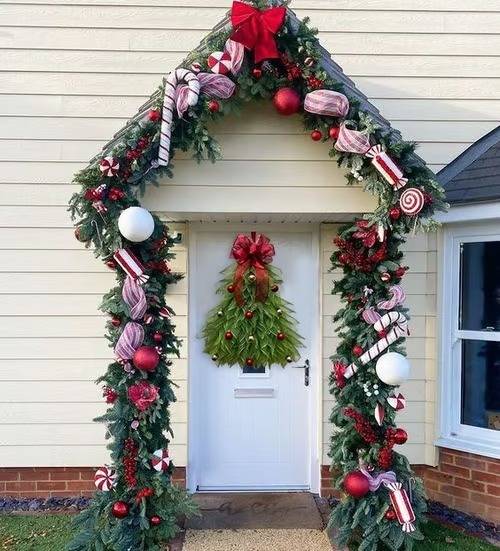  🎄Handmade Christmas Tree Wreath for Front Door