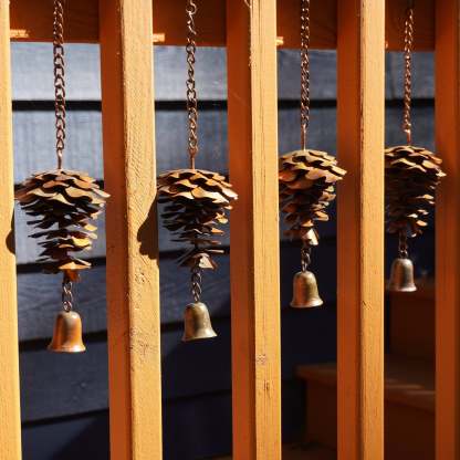 Pine Cone with Bell Ornament