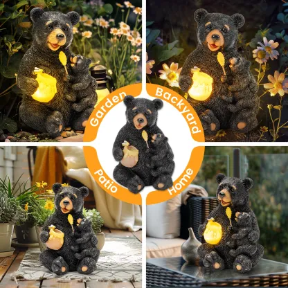 Gigalumi Solar Honey Bear Statue (1 Pack)