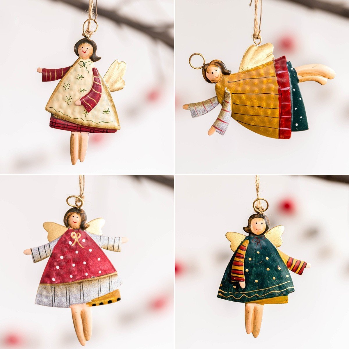 Retro Iron Art Christmas Angel Decoration