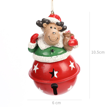 Iron Bell Painted Pendant Christmas Tree Decorations