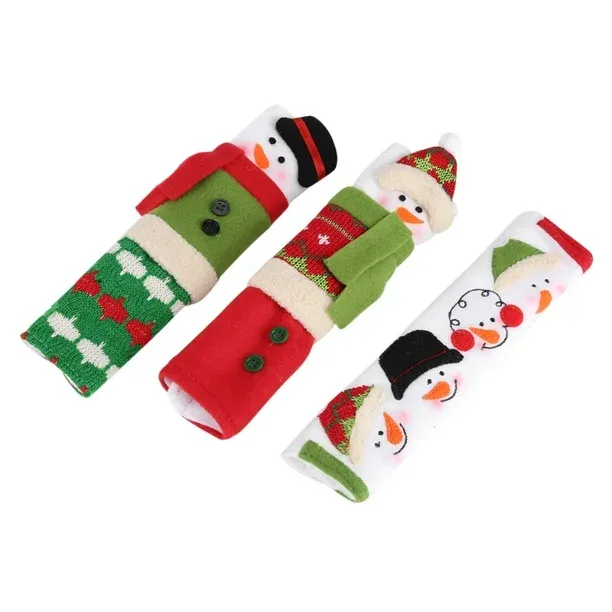 🌟Set of 3 Kitchen Handle Covers | Snowman Christmas Decorations