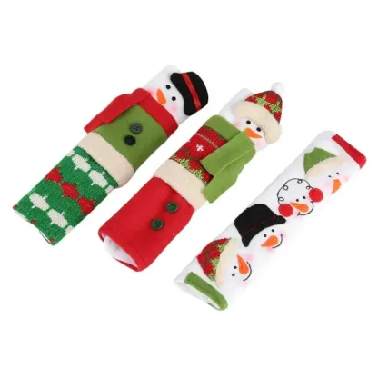 🌟Set of 3 Kitchen Handle Covers | Snowman Christmas Decorations