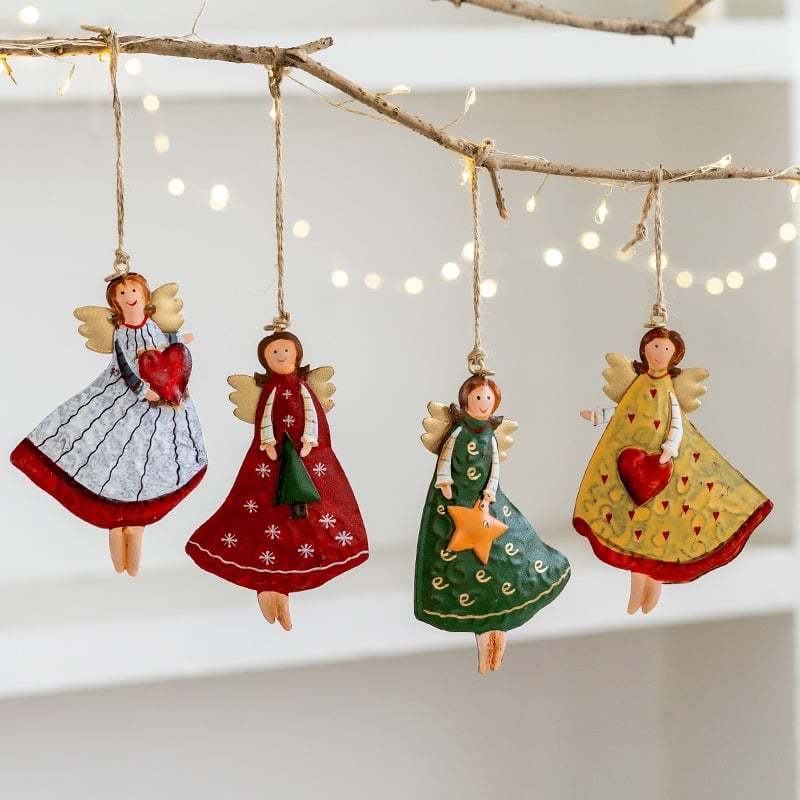 Retro Iron Art Christmas Angel Decoration