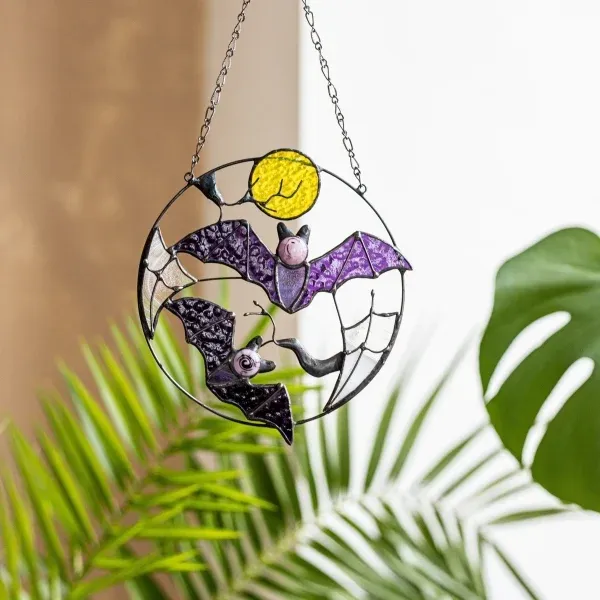 🦇Gothic Bat Moon Suncatcher🌙