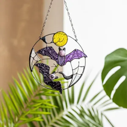 🦇Gothic Bat Moon Suncatcher🌙