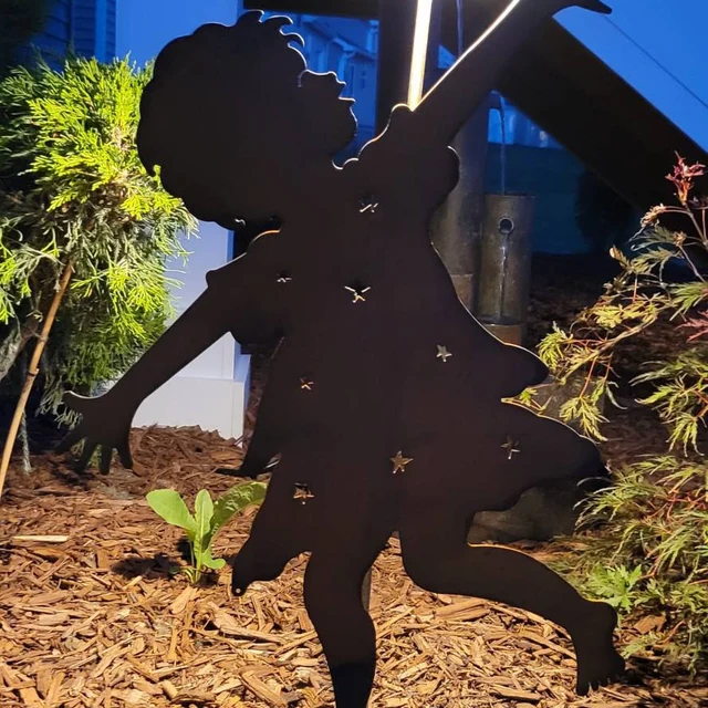 Boy and Girl Dancer Metal Garden Sculpture（Free Shipping）