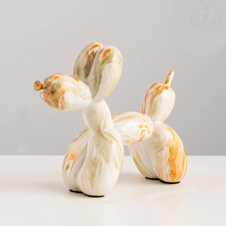 Balloon Dog Statue Figurine Modern Home Decor Dog Model Rainbow Design Dog Sculpture | Balloon Sculpture