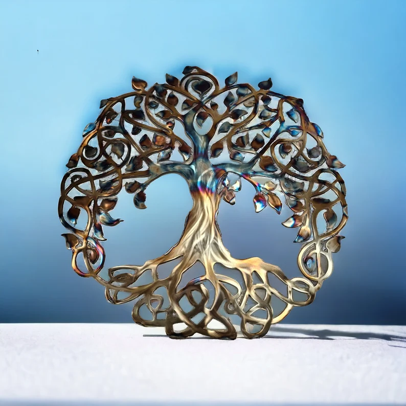 Tree of Life Stainless Steel, Metal Wall Art, Wall Decor, Metal Wall Art, Infinity Tree of Life, Celtic Tree of Life