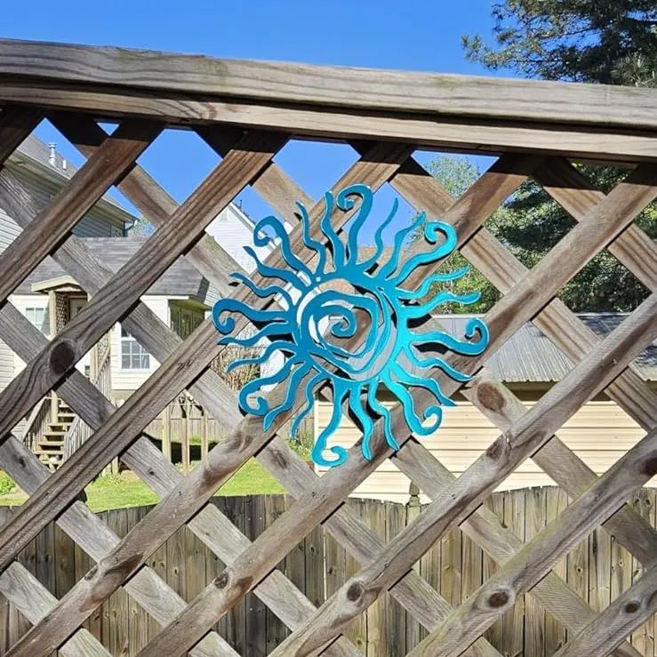 🔥（50% off for a limited time）1pc Vibrant Sun Metal Wall Decoration Statue