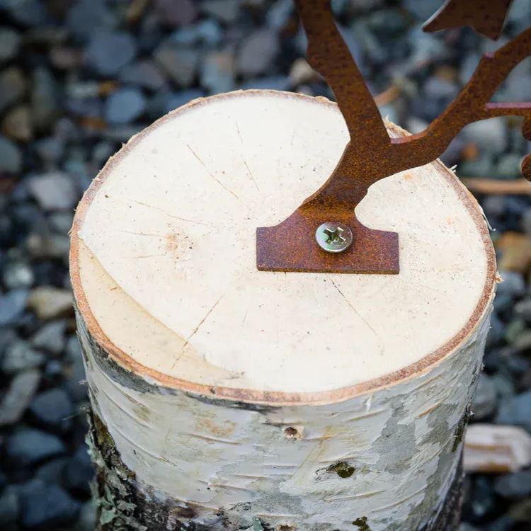 Metal Hand Painted Bluebirds on Spring Willow Garden Art 