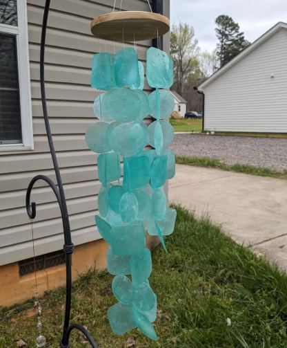 Wind Chimes for Outside – Turquoise Capiz Shells Wind Chime
