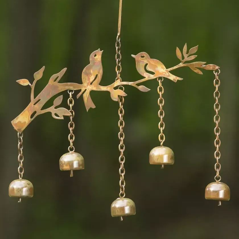 (Make old style)Birds w/Bells Wind Chime 