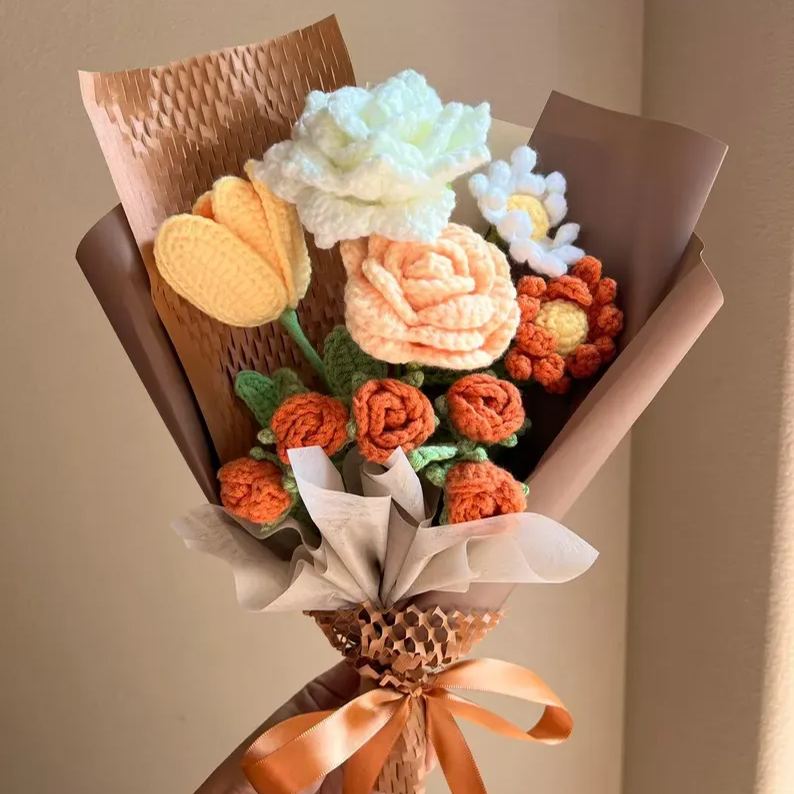 Crochet Sunflower Bouquet | Christmas Gift | Handmade Gift