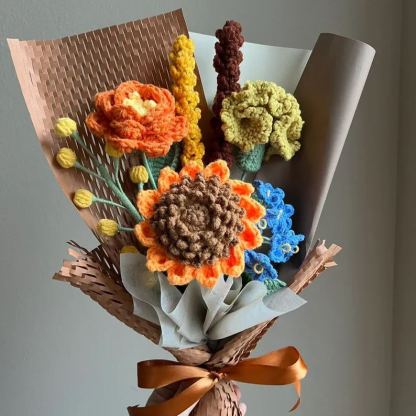 Crochet Sunflower Bouquet | Christmas Gift | Handmade Gift
