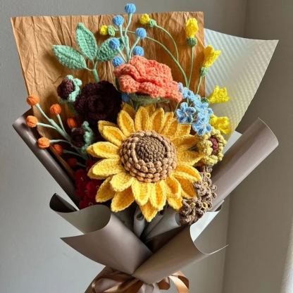 Crochet Sunflower Bouquet | Christmas Gift | Handmade Gift