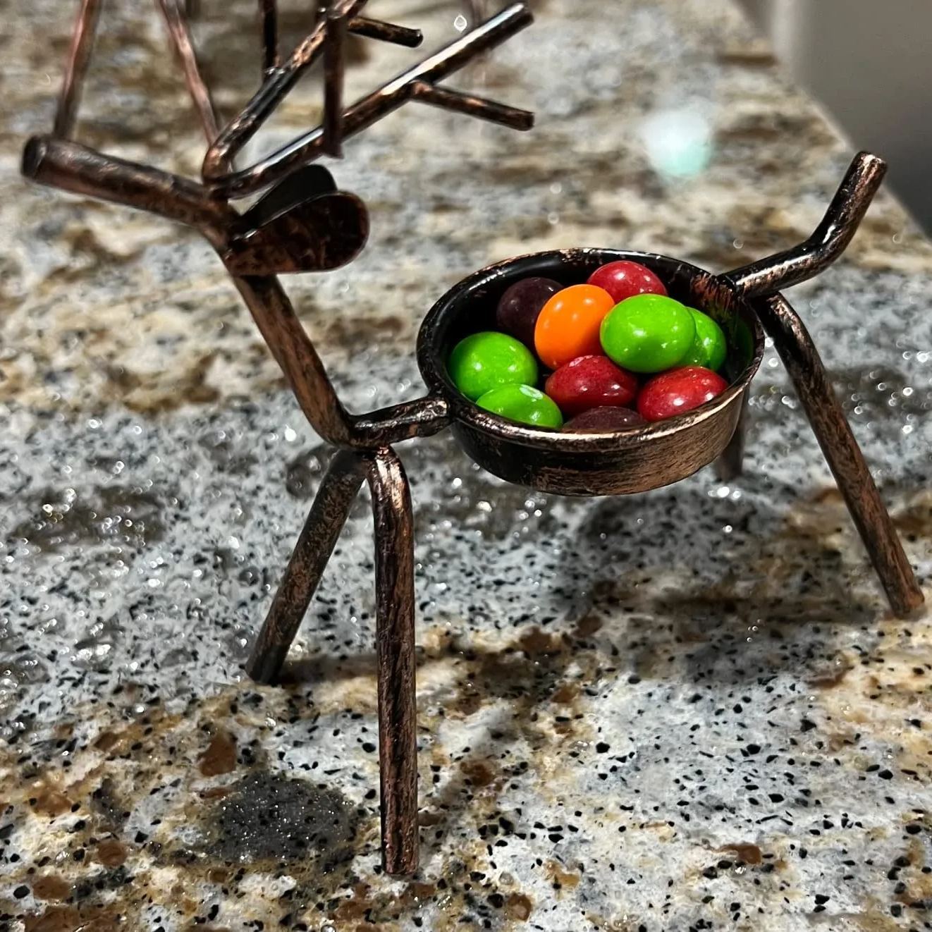 Handmade Metal Reindeer Tea Light Candle Holder | Christmas Decoration