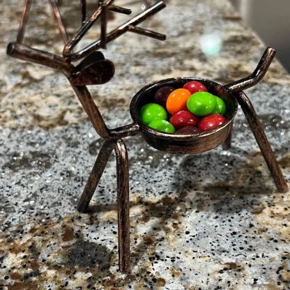 Handmade Metal Reindeer Tea Light Candle Holder | Christmas Decoration