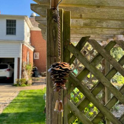 Pine Cone with Bell Ornament