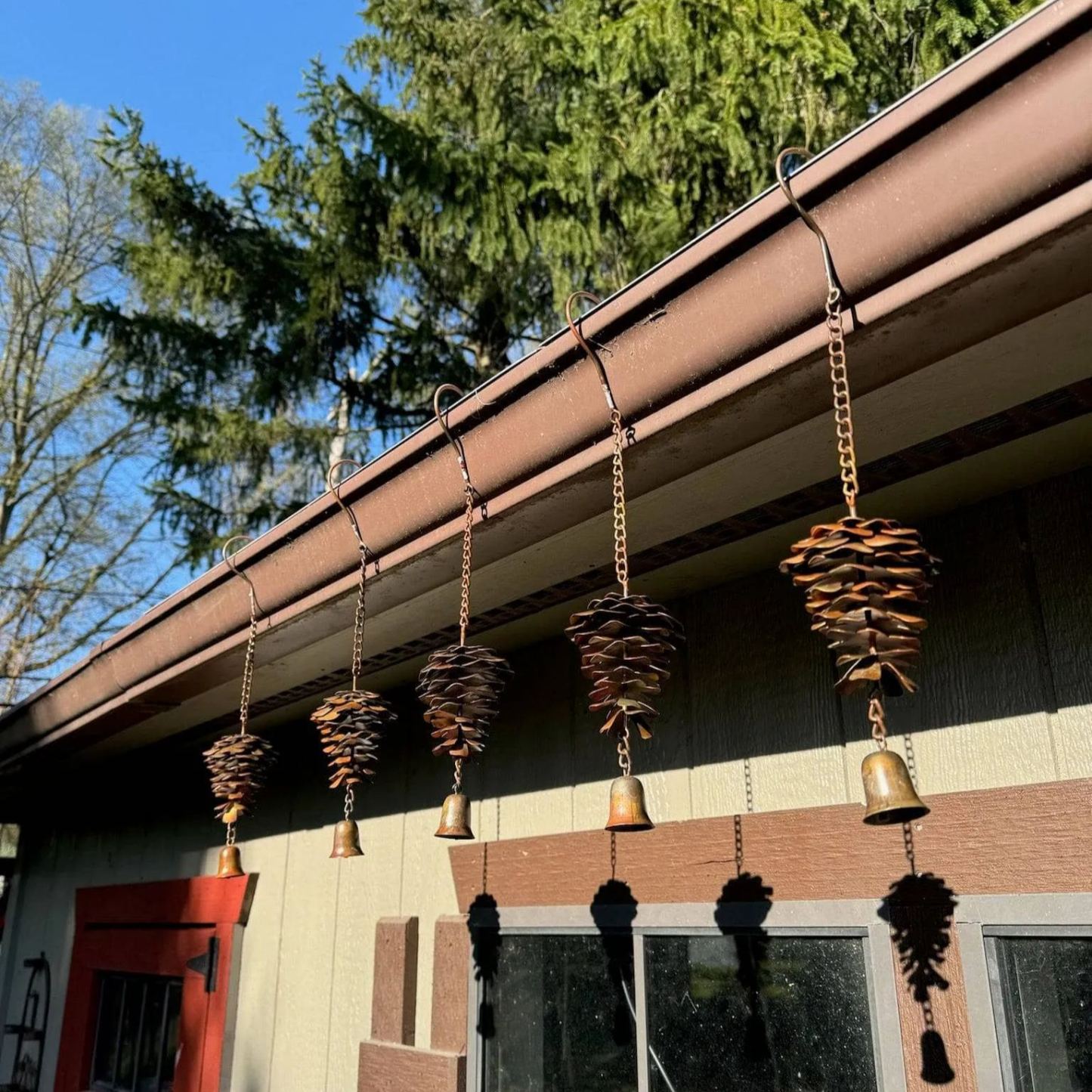 Pine Cone with Bell Ornament
