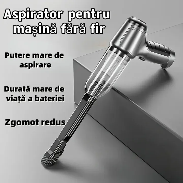 【Aspirator auto fără fir】🚗Încărcare USB, design portabil