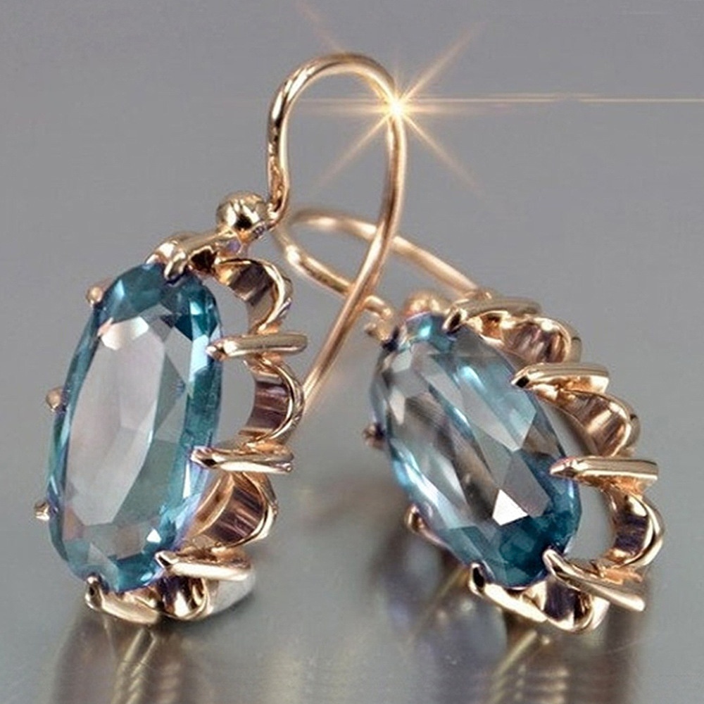 🎁 50% reducere la toate produsele!✨ Cercei eleganti ovali de 18K 💎