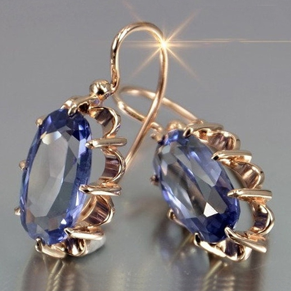 🎁 48% sleva na všechny produkty !✨ 18K oválné elegantní náušnice 💎