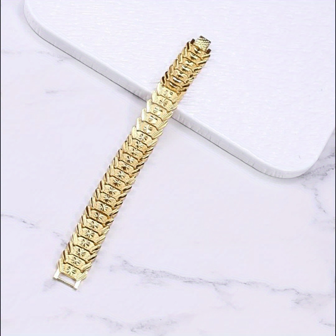 Bijuterii de modă Bijuterii placate cu aur Moda bărbați placată cu aur 18k Brățară de mână Cadou de sărbători