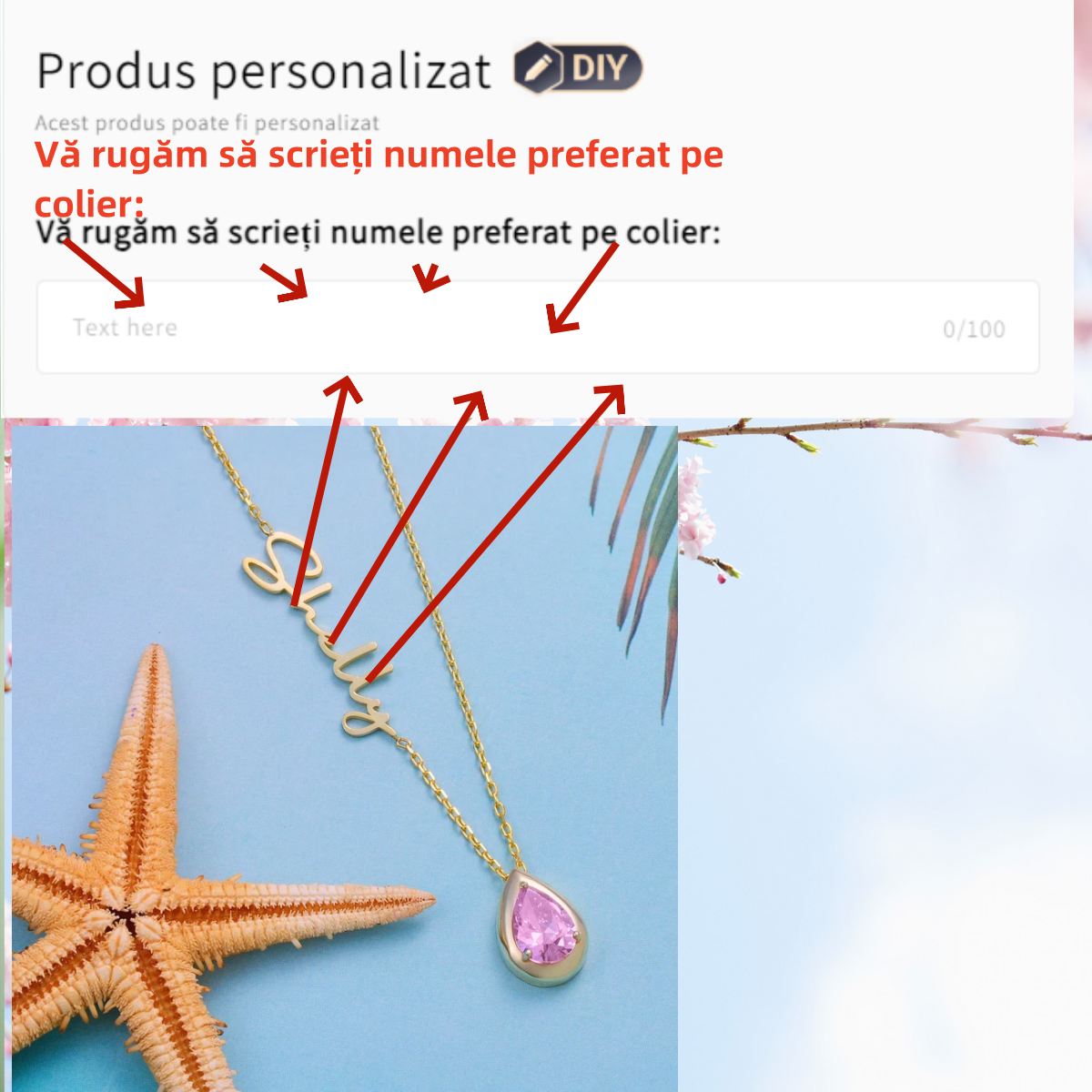 Piatra de nastere minimalista lucrata manual, colier personalizat din aur de 14k cu nume si piatra de nastere, cadou de Ziua Mamei pentru ea, bijuterii din piatra de nastere pentru femei