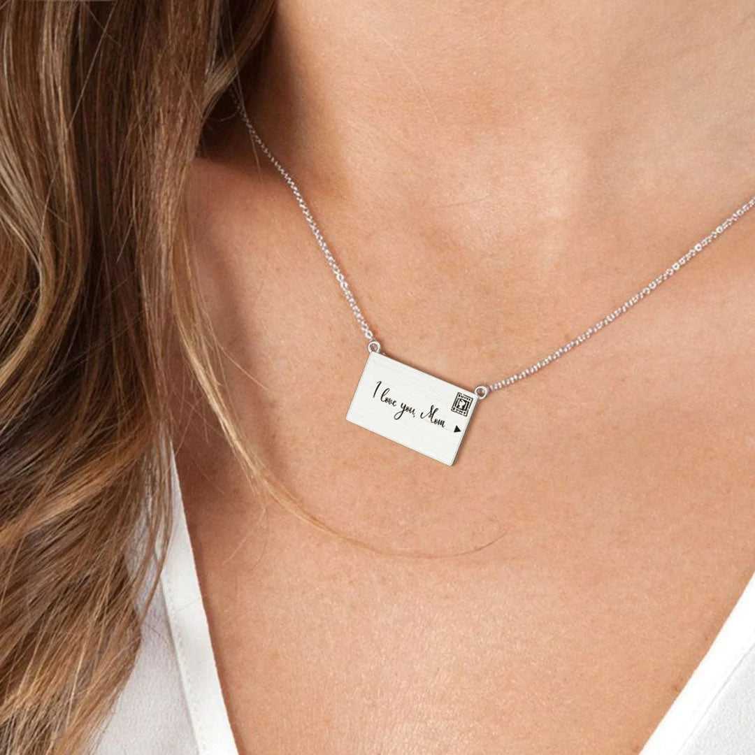 Mesaj de dragoste personalizat Love Message Ștampilă Drawer colier foto