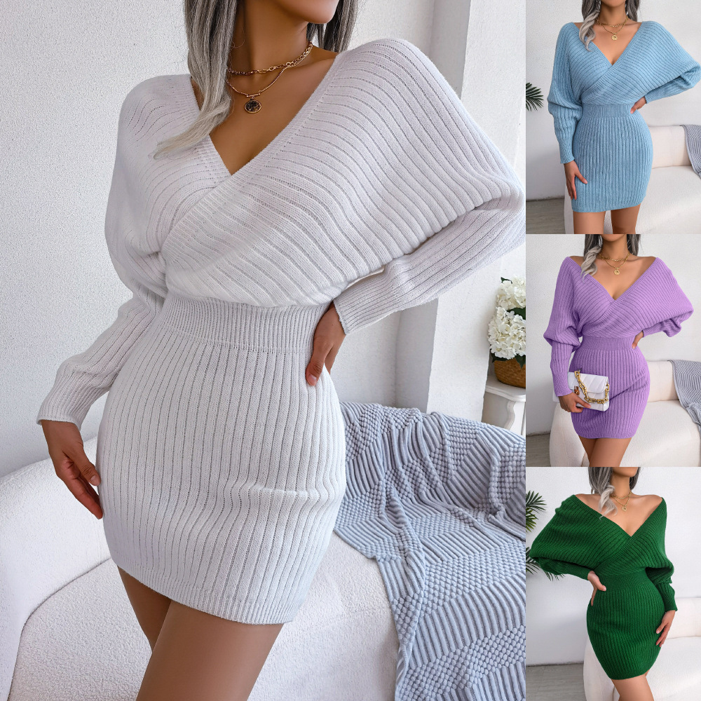 Rochie pulover cu decolteu in V: plina de farmec, arata ca o zeita in tine! 😍👸
