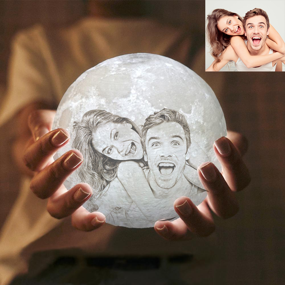 🔮Lampă 3D Photo Moon personalizată
