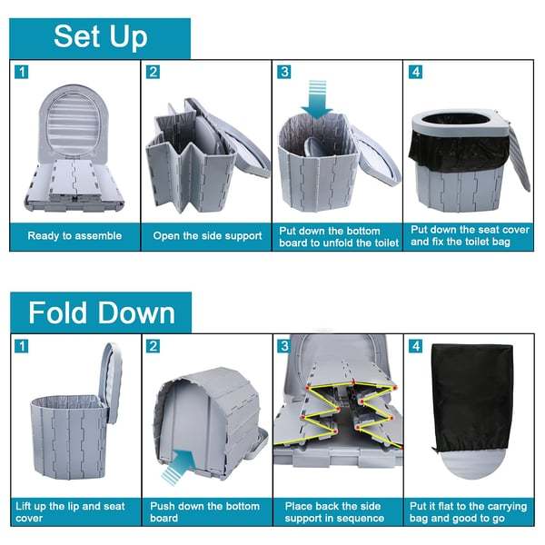 🚽Toaletă pliabilă mobilă convenabilă